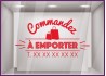 Sticker Commandez a Emporter restaurant signaletique vitrine commerce devanture lettrage adhesif calicot vitrophanie boulangerie