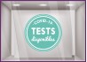 Sticker Covid 19 tests disponibles vitrine pharmacie calicot cabinet medical depistage vitrophanie devanture repositionnable