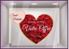 Sticker 2 Coeurs Enlacés Promotion à Personnaliser Saint Valentin fleuriste mode deco bijouterie calicot lettrage boutique