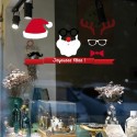 Adhesif autocollant Masques de Noël décoration vitrine boutique hiver joyeuses fetes