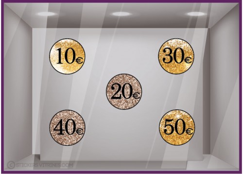 STICKER--SOLDES-PAILLETTES-PRIX-OFFRE-CALICOT-VITRINE-MAGASIN-DECO-ADHESIF-PROMOTIONS-COMMERCE