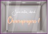 Vitrophanie-Save water drink Champagne-Lettrage adhesif-Vitrine-Commerce-Bar-Vin-Sticker