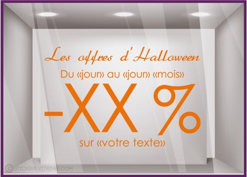 Sticker Promos Offres d'Halloween `a personnaliser