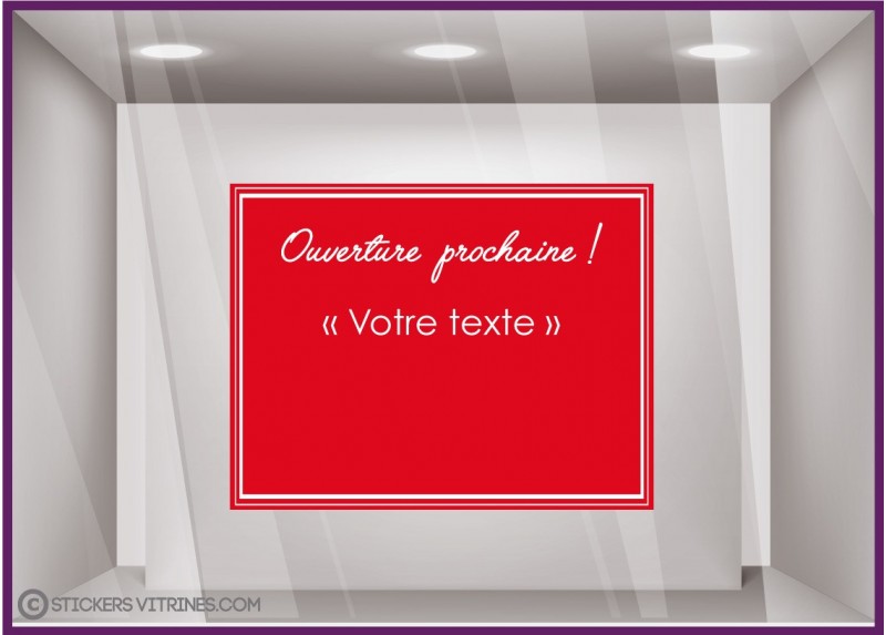 ADHESIF-BOUTIQUE-MODE-COMMERCE-VITROPHANIE-VINYLE-MAGASIN-STICKER PAS CHER-OUVERTURE PROCHAINE