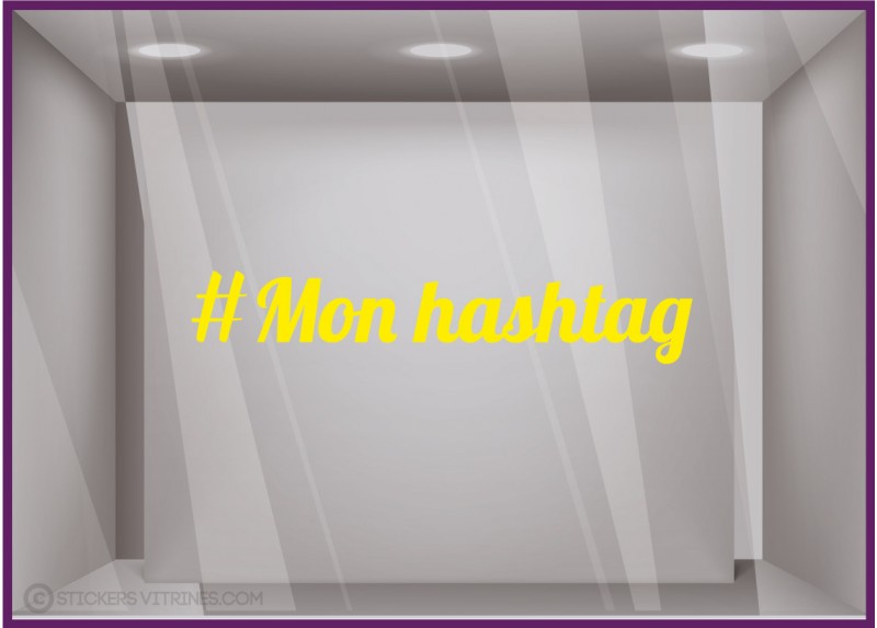 Sticker-hashtag a personnaliser-signaletique-vitrine-instagram-devanture-boutique-tendance-magasin-lettrage adhesif-autocollant 