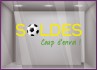 Sticker Soldes Foot promotion offre promotionnelle promo destockage braderie liquidation demarque vitrophanie calicot lettrage