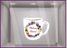 Welcome Mug Automne Bar Cafe Salon de the Restaurant Vitrophanie Sticker Autocollant Adhésif Decoration Boutique Magasin