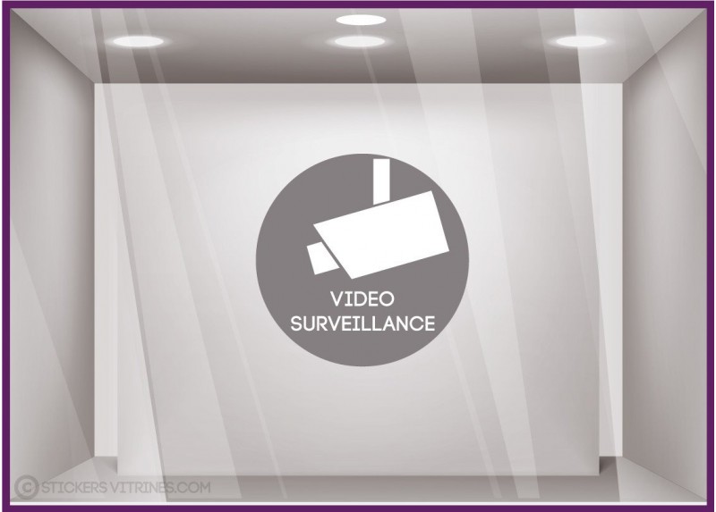 Sticker Vidéo Surveillance signaletique bureau cabinet medical avocat magasin vitrophanie autocollant 