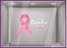 Sticker Coeur Octobre Rose Ruban Sticker Autocollant Géant Boutique Pharmacie