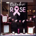 Vitrophanie Lettrage autocollant octobre rose cancer sein devanture boutique femme lingerie mode bijouterie