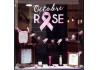 Vitrophanie Lettrage autocollant octobre rose cancer sein devanture boutique femme lingerie mode bijouterie