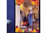 Automne Citrouille Feuille Sticker Halloween  Autocollant Vitrophanie Adhésif Decoration Boutique Magasin