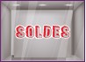 Sticker Soldes Lettres Adhésif Boutique Vitrine Destockage Calicot Soldes Enseigne Liquidation autocollant magasin evide