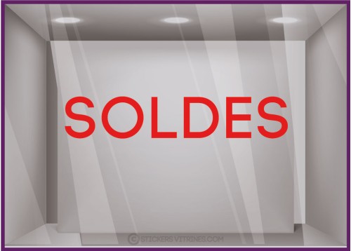 Sticker Soldes Lettre Adhesive Boutique Vitrine Destockage Calicot Soldes Enseigne Liquidation vitrophanie magasin