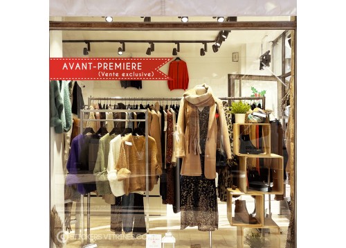 sticker ruban avant premiere soldes promotion hiver ete devanture vitrine destockage braderie mode maroquinerie lingerie opticie