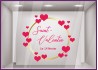 Sticker Couronne de Coeurs Saint-Valentin BIJOUTERIE FLEURISTE MAGASIN VITRINE