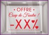 Sticker Offre coup de foudre calicot lettrage lettre autocollante saint valentin magasin promotion