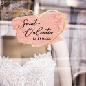Sticker Coeur Paillettes Saint-Valentin autocollant lettrage adhesif magasin Calicot bijouterie beaute mode idée deco