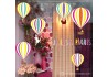 Kit de Stickers Montgolfieres Paques lettrage adhesif autocollant calicot vitrophanie devanture vitrine chocolaterie patisserie