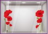 Kit de Stickers Fleur de Coquelicot Geant printemps commerce mode beaute calicot vitrine autocollant
