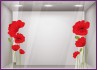 Kit de Stickers Fleur de Coquelicot Geant printemps commerce mode beaute calicot vitrine autocollant
