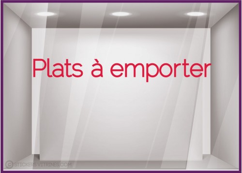 Sticker Plats `a emporter