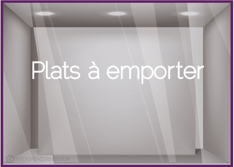 Sticker Plats `a emporter