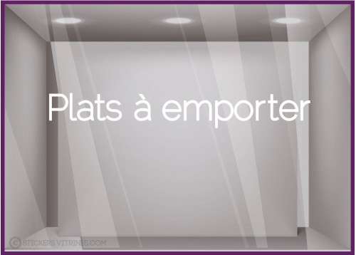 Sticker Plats `a emporter