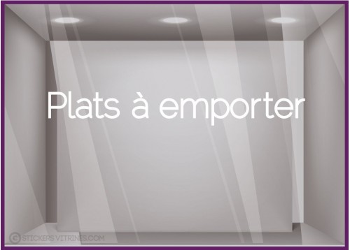 Sticker Plats `a emporter