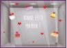 Kit de stickers bonne fete maman patisserie boulangerie cafe vitrine commerce bouche amour meres coeur vitrophanie adhesif