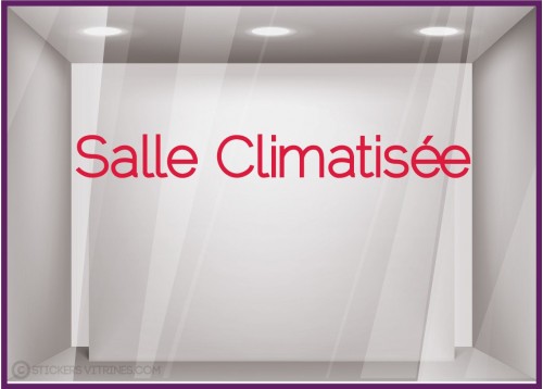 Sticker Salle Climatisée lettrage adhésif restaurant brasserie hôtel signalétique vitrophanie 