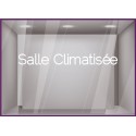 Sticker Salle Climatisée lettrage adhésif restaurant brasserie hôtel signalétique vitrophanie 