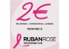 Stickers Ballons Octobre Rose vitrophanie calicot autocollant ruban cancer sein magasin vitrine publicitaire