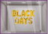 Sticker Ballons Lettres Or Black Days Promotion Soldes Vitrines Commerce Magasin Devanture Vitrine Calicot Boutique Friday