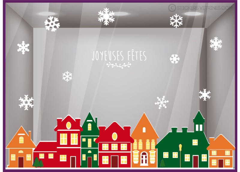 Kit de Stickers Noël pour la décoration de votre magasin professionnel