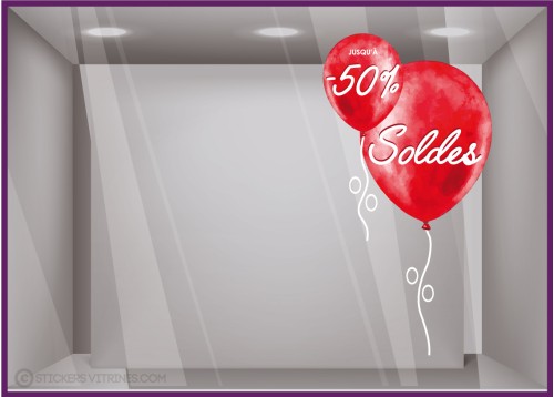 Affiche vitrine soldes AF024 - Comstickers