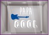 STICKER PAPA COOL FETE DES PERES VITROPHANIE GUITARE MAGASIN VITRINE MERCHANDISING