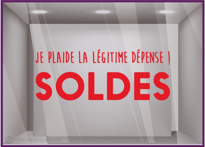 STICKER SOLDES DEPENSE  VITROPHANIE BOUTIQUE MAGASIN COMMERCE ADHESIF