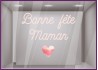 STICKER BONNE FETE MAMAN COEUR VITROPHANIE DECORATION VITRINE MAGASIN MERE