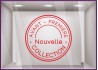 Sticker Tampon Avant-premiere Nouvelle Collection magasin boutique mode vitrine vitrophanie adhesif lettrage vitre