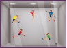 STICKER-Vitre-Vitrophanie-Magasin-Sportif-Commerce-Restaurant-Bar-Autocollant-JEUX OLYMPIQUES-ATHLETE GYMNASTIQUE