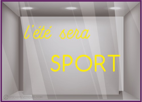 STICKER AUTOCOLLANT GEANT PAS CHER L'ETE SERA SPORT JEUX OLYMPIQUES