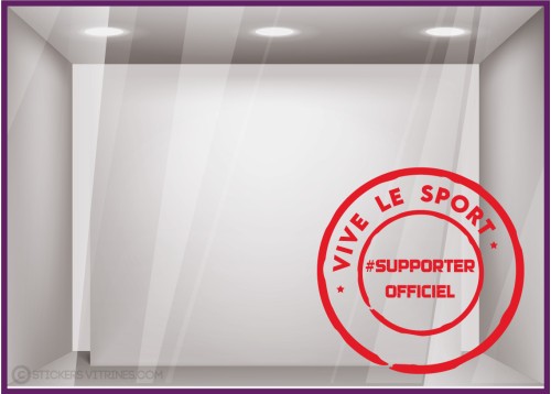 STICKER VIVE LE SPORT SUPPORTER OFFICIEL JEUX OLYMPIQUES COUPE DU MONDE MAGASIN DECORATION