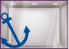 STICKER ANCRE MARINE MER VITRINE MERCHANDISING MAGASIN BOUTIQUE AUTOCOLLANT