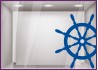 STICKER GOUVERNAIL VOILIER MER IDEE DECO MERCHANDISING BOUTIQUE