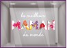 STICKER FETE DES MERES LA MEILLEURE MAMAN DU MONDE VITRINE MAGASIN VITROPHANIE DECORATION BOUTIQUE LETTRAGE ADHESIF PAS CHER