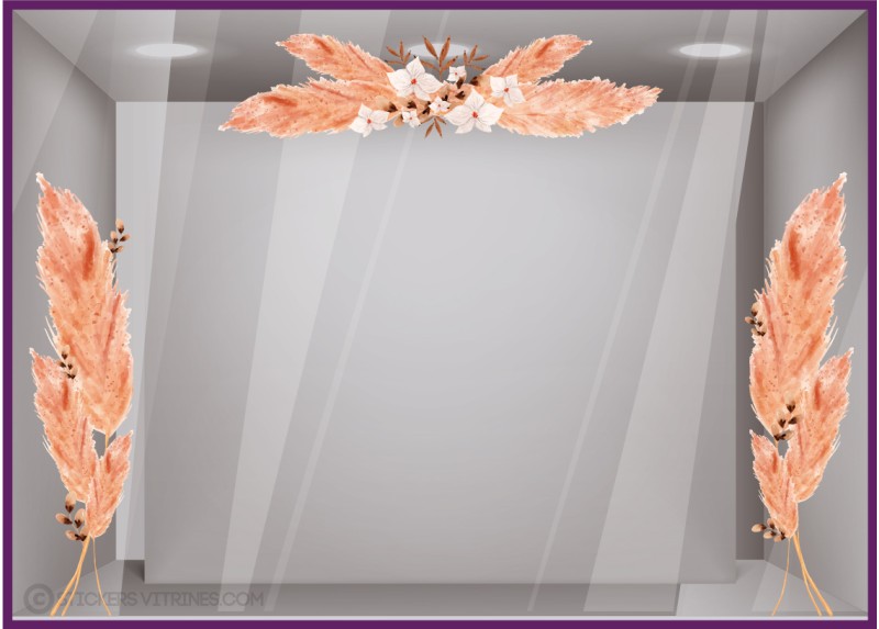 STICKER PAMPA VITROPHANIE DECORATION MERCHANDISING FLEUR VITRINE MAGASIN AUTOCOLLANT GEANT IMPRIMEUR FABRICANT PRINTEMPS ETE STICKER PAMPA VITROPHANIE DECORATION MERCHANDISING FLEUR VITRINE MAGASIN AUTOCOLLANT GEANT IMPRIMEUR FABRICANT PRINTEMPS ETE