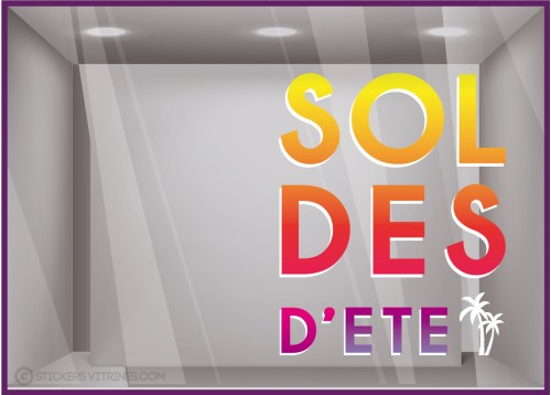 SOLDES AUTOCOLLANT GEANT PUBLICITAIRE PAS CHER VITRINE DE MAGASIN BOUTIQUE FOURNISSEUR FABRICANT CALICOT LETTRAGE ADHESIF