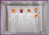 STICKERS HALLOWEEN SQUELETTE DIA DE LOS MUERTOS MEXIQUE VITROPHANIE MAGASIN VITRINE BOUTIQUE FABRICANT