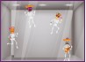 STICKER VITROPHANIE HALLOWEEN SQUELETTE DIA DE LOS MUERTOS FLEUR VITRINE MAGASIN BOUTIQUE COMMERCE DECORATION IDEE FOURNISSEUR